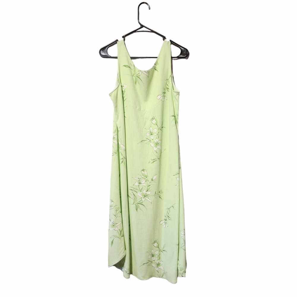 Secret Treasures Green Floral Sleeveless Nightgown Size L - Picture 6 of 9